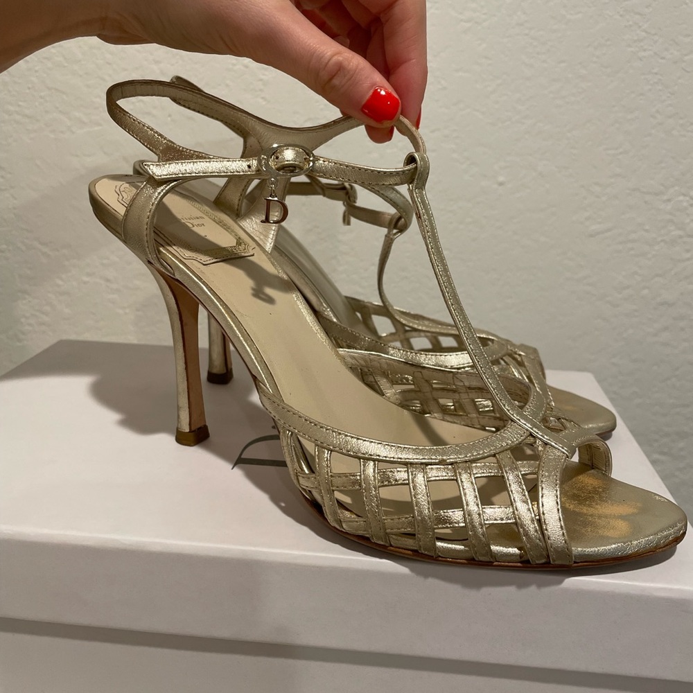Christian Dior whisper salome strappy sandals